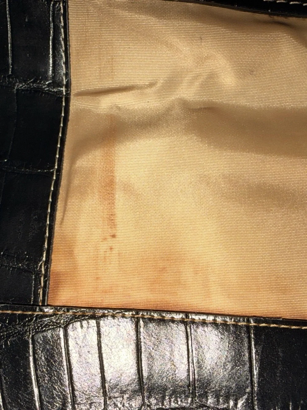Liz Claiborne Black Croc-Embossed Shoulder Tote - Picture 13 of 16
